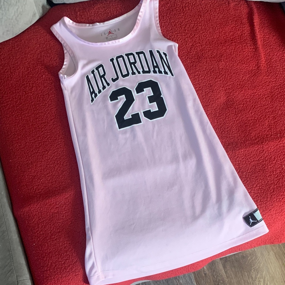 Jordan Kids Light Pink Air Jordan Jersey dress. Size M10-12